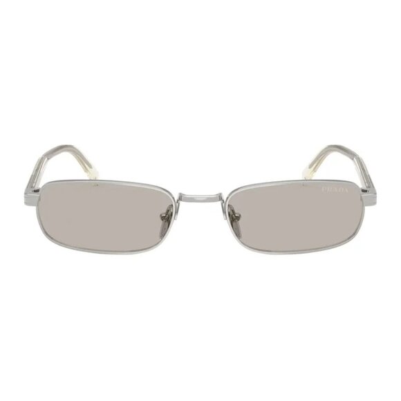 NEW PRADA SILVER BROWN UNISEX SUNGLASSES PRADA
